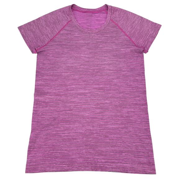 LULULEMON Swiftly Tech Short Sleeve Shirt 2.0 Sz 8 Wee Are From Space Sonic Pink - Picture 3 of 6